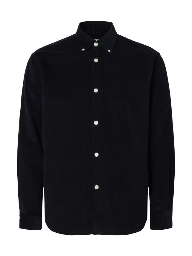 Selected "SLMREGCOLE DANNI CORD BD LS" Skjorte Blue