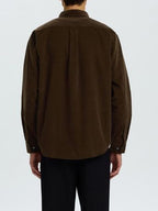Selected SLMREGCOLE DANNI CORD BD LS SHIRT Brown