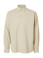 Slhregdanni Cord Bd Ls Shirt Noos Moonstruck