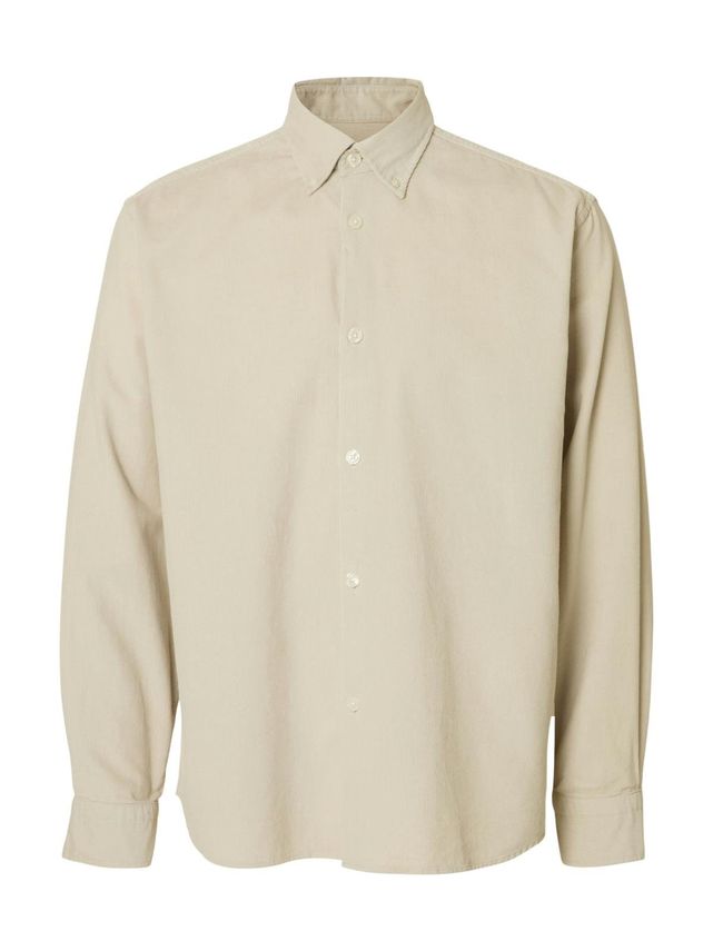 Slhregdanni Cord Bd Ls Shirt Noos Moonstruck