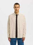 Slhregdanni Cord Bd Ls Shirt Noos Moonstruck