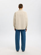 Slhregdanni Cord Bd Ls Shirt Noos Moonstruck