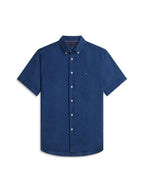 Pigment Dyed Linen RF Shirt S/S Carbon Navy