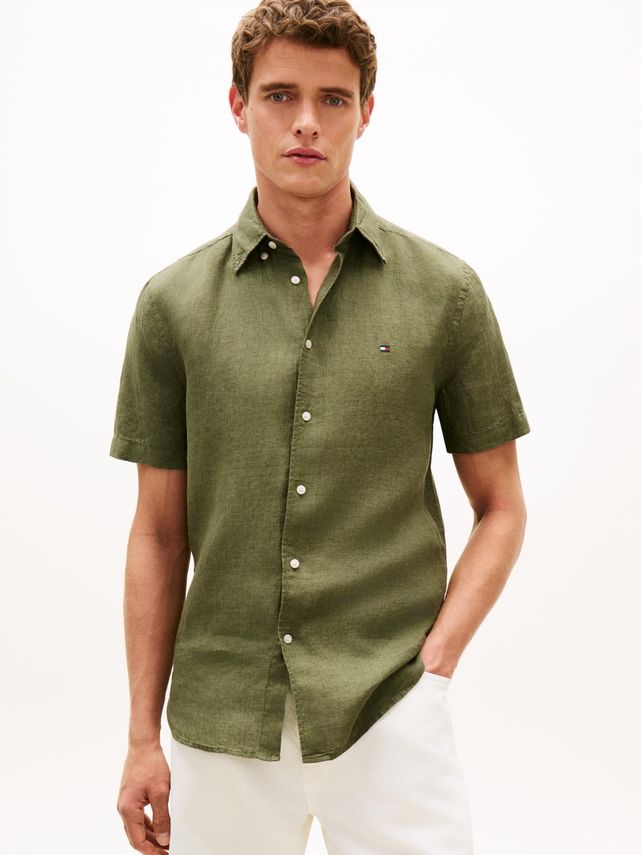 Pigment Dyed Linen RF Shirt S/S Dark Artich