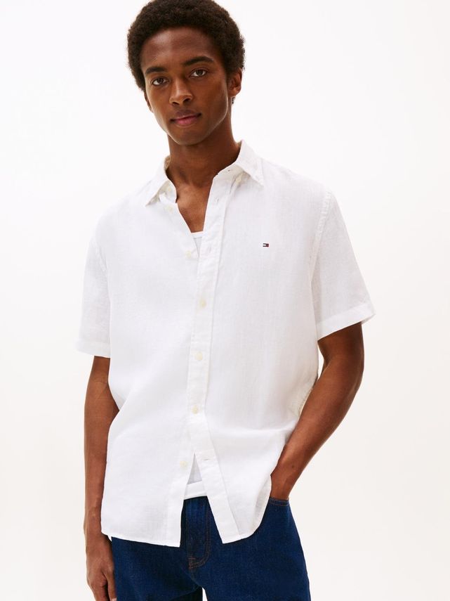 Pigment Dyed Linen RF Shirt S/S  White