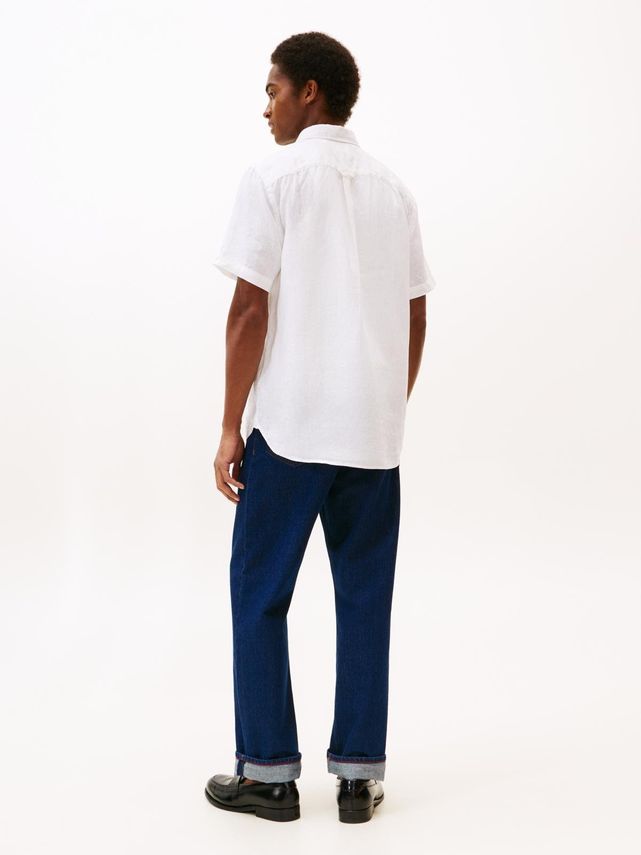 Pigment Dyed Linen RF Shirt S/S  White