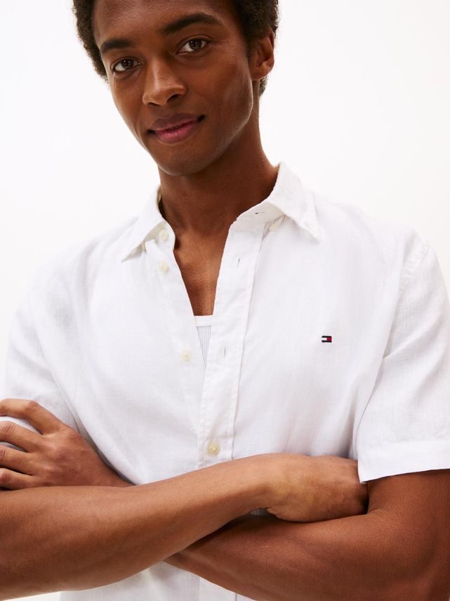 Pigment Dyed Linen RF Shirt S/S  White