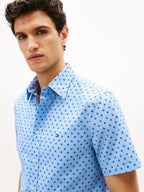 Flex Poplin Prt RF BD S/S Sweet Blue