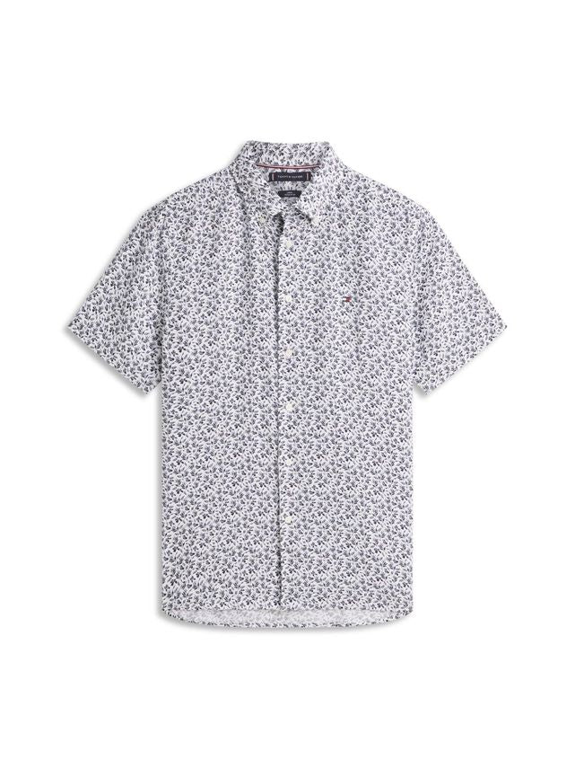 Tommy Hilfiger Linen Tropical SS Shirt White