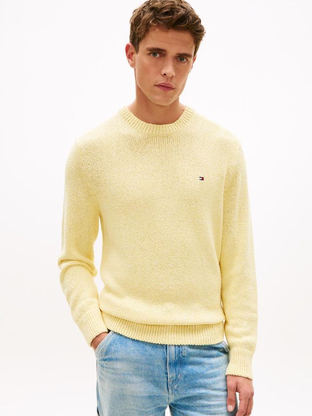 Two Tone Boucle Crew Neck Citronella