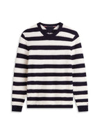 Tommy Hilfiger Crochet Block Stripe Crew Neck Desert Sky