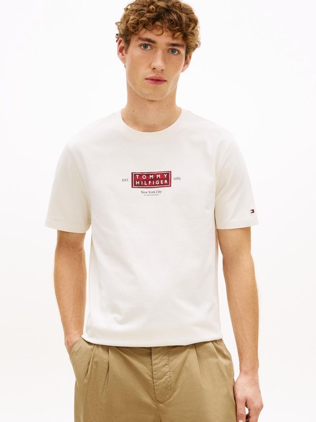 Heritage Label Tee Zoo Ivory Petal
