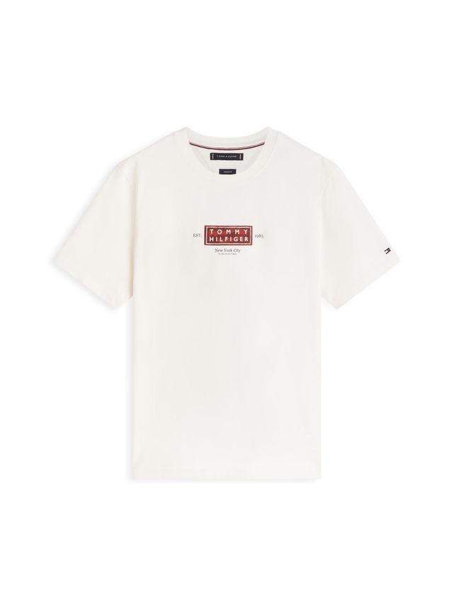 Heritage Label Tee Zoo Ivory Petal