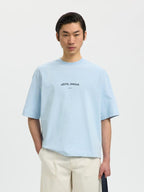SLHBoxyLiam SS O-Neck Tee Hotel Amo Skyway