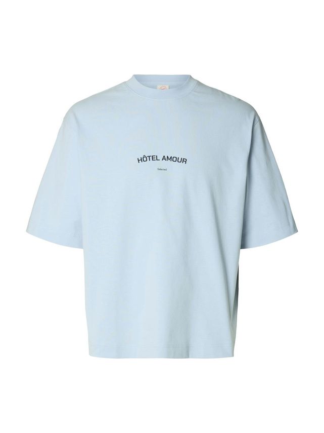 SLHBoxyLiam SS O-Neck Tee Hotel Amo Skyway