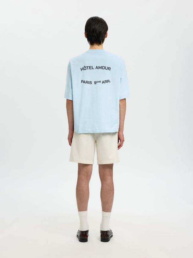 SLHBoxyLiam SS O-Neck Tee Hotel Amo Skyway