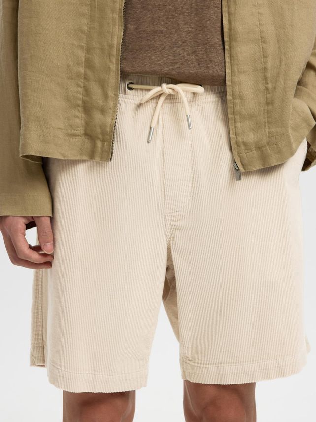 Regular-Jace Corduroy Shorts Fog