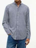 Tommy Hilfiger Flannel Gingham Dobby Skjorte Blue