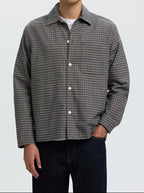 Selected "SLMRLXSVEND RICK BRUSHED OX LIGHT" Skjorte Grey