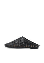Nera Mule Weaved Faux Leather Sandal Black