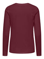 JDY Pisa L/S Print Top Noos Windsor Wine