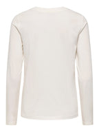 JDY Pisa L/S Print Top Noos Cloud Dancer