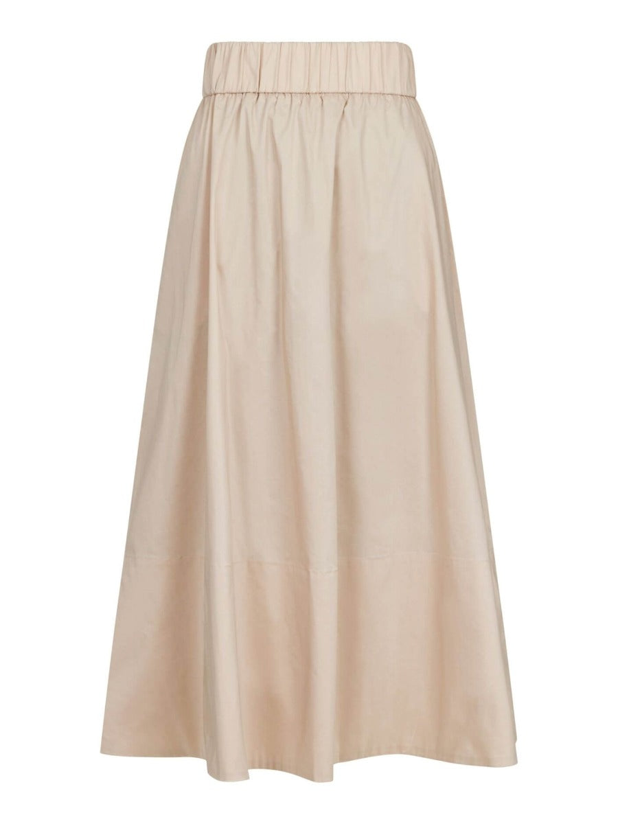 Yara Poplin Skirt Dark Sand