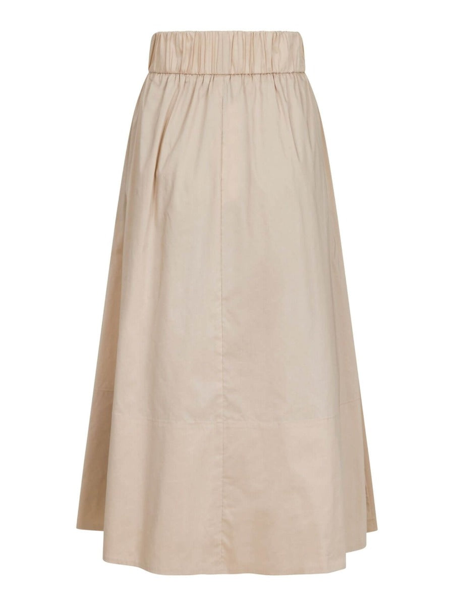 Yara Poplin Skirt Dark Sand