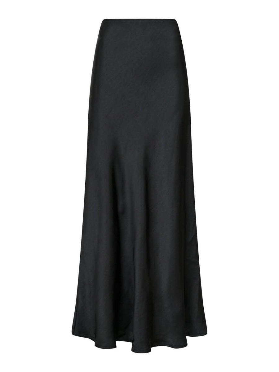 Vicky Heavy Sateen Skirt Black