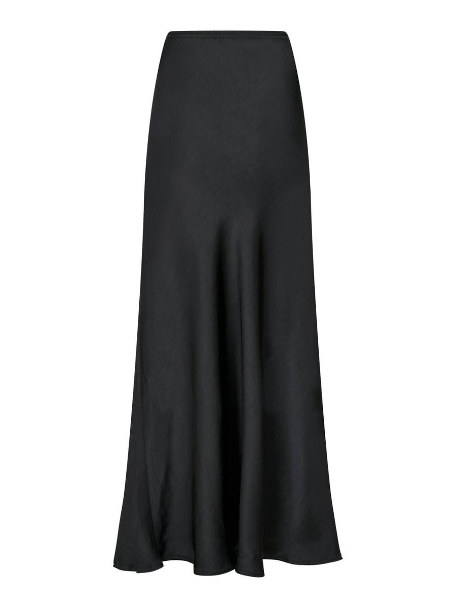 Vicky Heavy Sateen Skirt Black