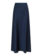 Vicky Heavy Sateen Skirt Midnight Blue
