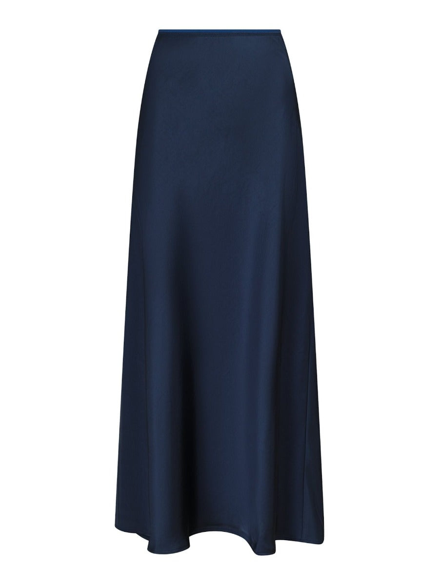 Vicky Heavy Sateen Skirt Midnight Blue
