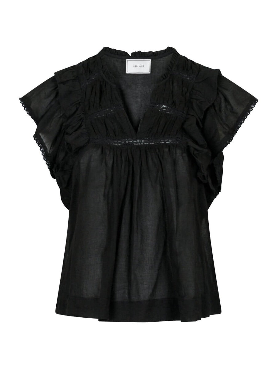 Jayla S Voile Top Black