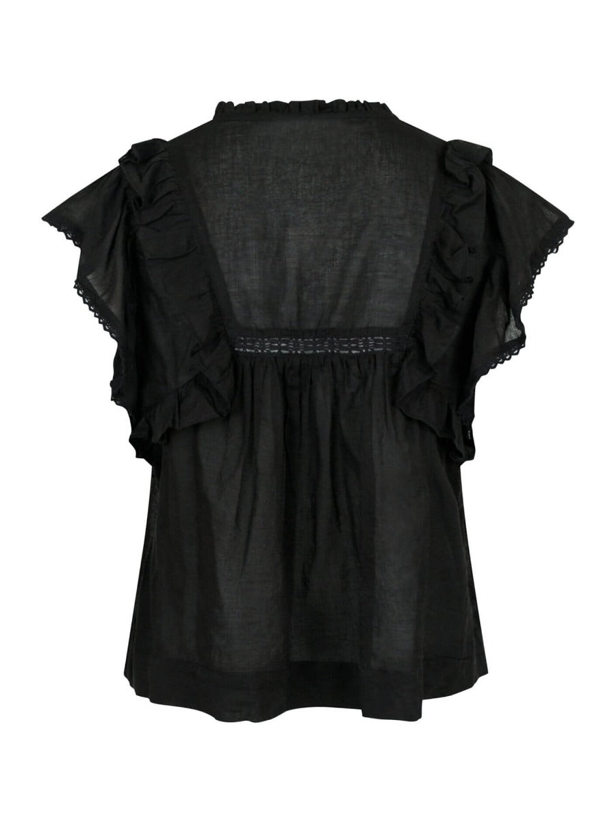 Jayla S Voile Top Black