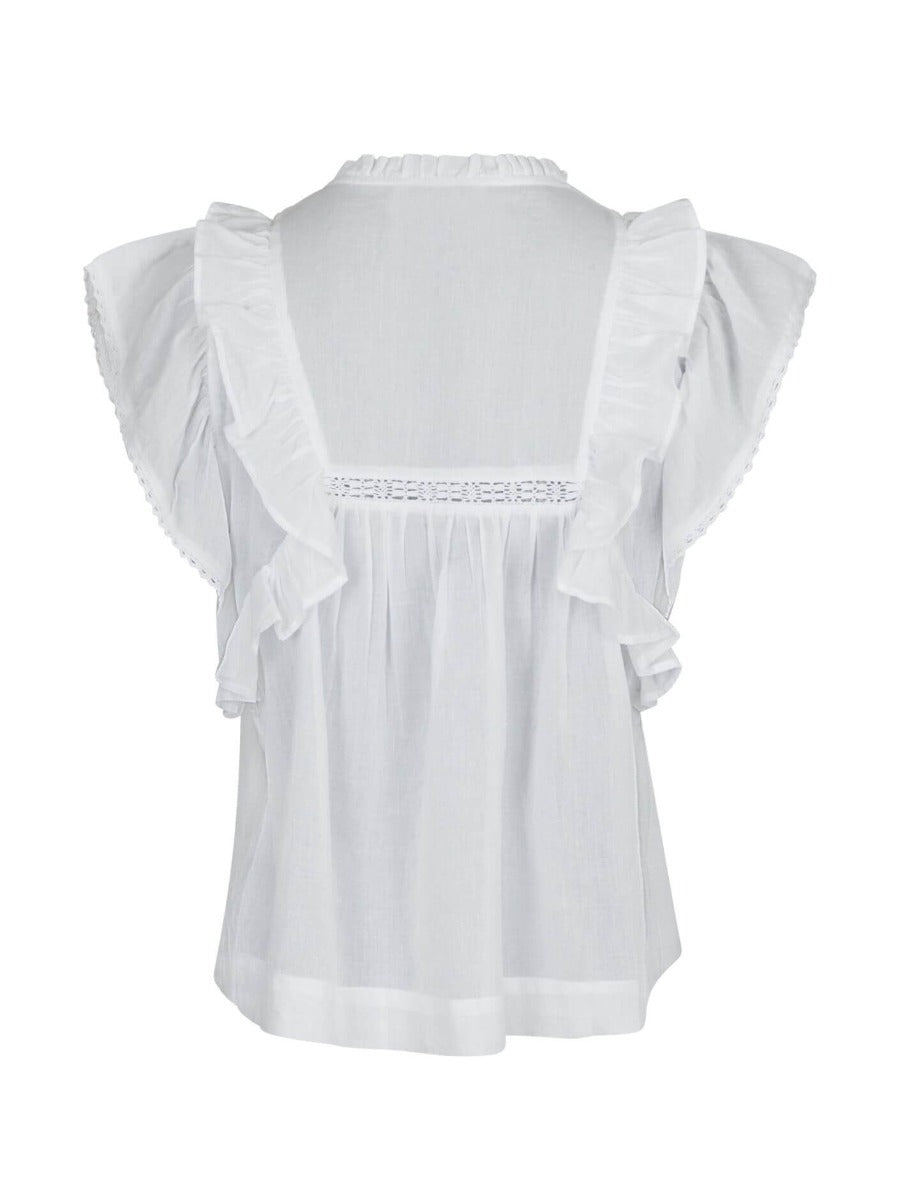 Jayla S Voile Top White