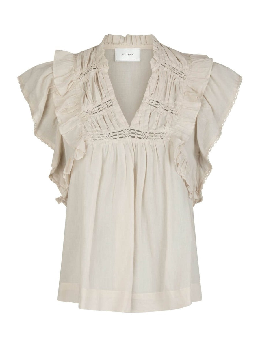 Jayla S Voile Top-IVORY