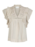 Jayla S Voile Top-IVORY