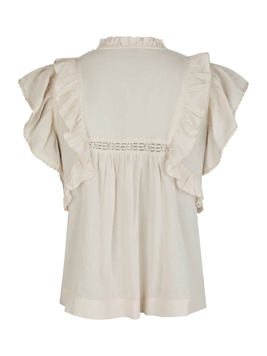 Jayla S Voile Top-IVORY