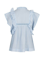 Jayla S Voile Top-LIGHT BLUE