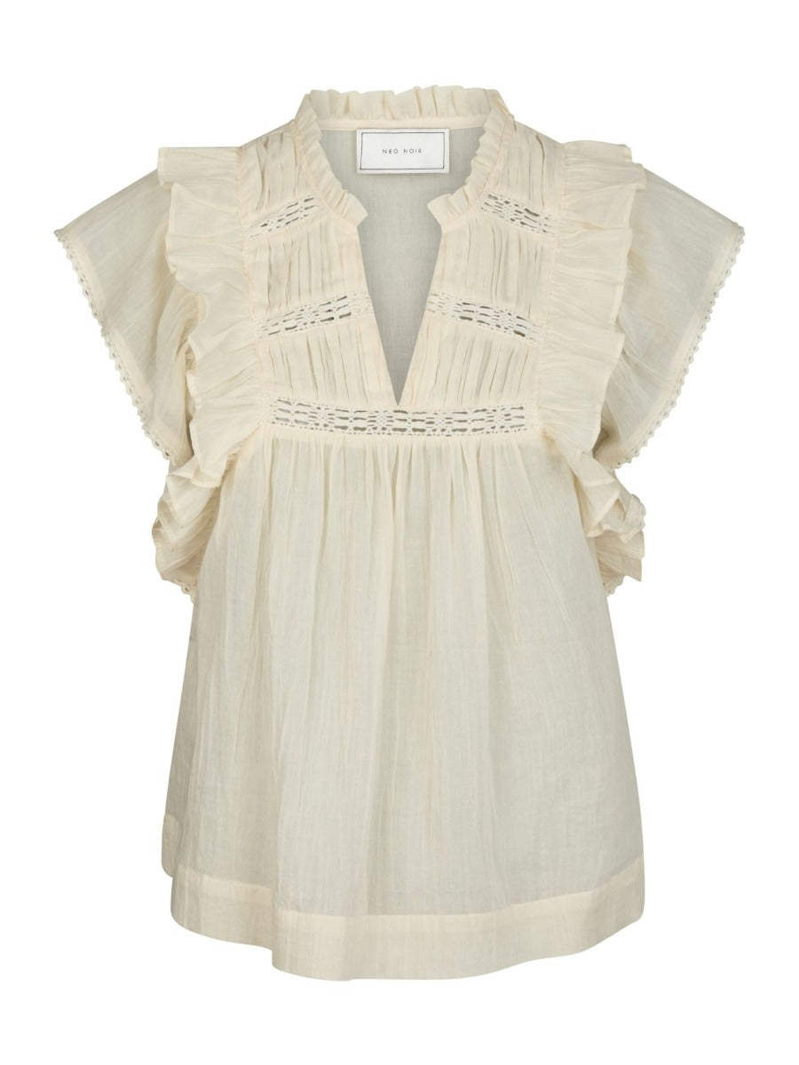 Jayla S Voile Top Butter Yellow