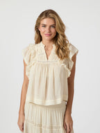 Jayla S Voile Top Butter Yellow