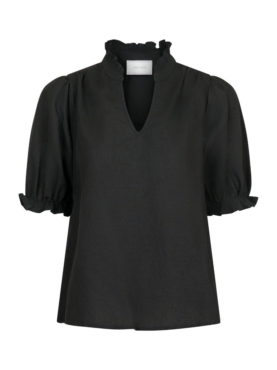 Odesa Linen Blouse Black