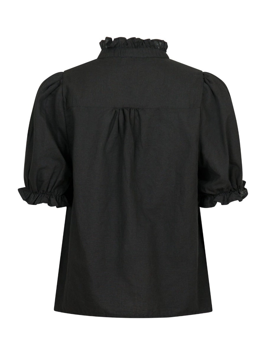 Odesa Linen Blouse Black