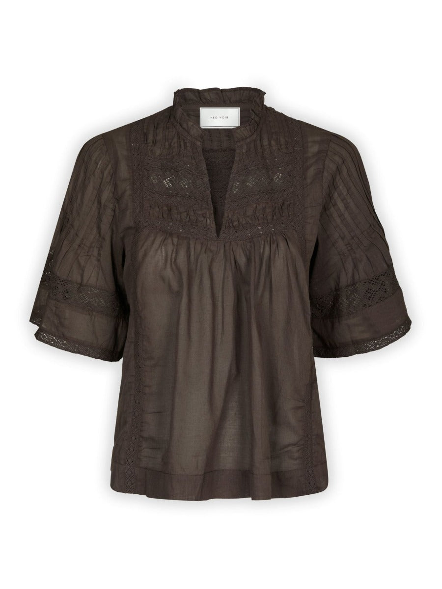 Siama S Voile Blouse Dark Brown