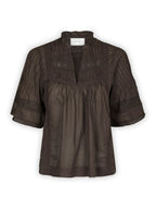Siama S Voile Blouse Dark Brown