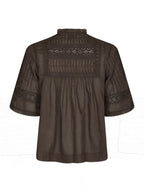 Siama S Voile Blouse Dark Brown