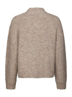 Neo Noir Taura Fluffy Knit Cardigan Beige