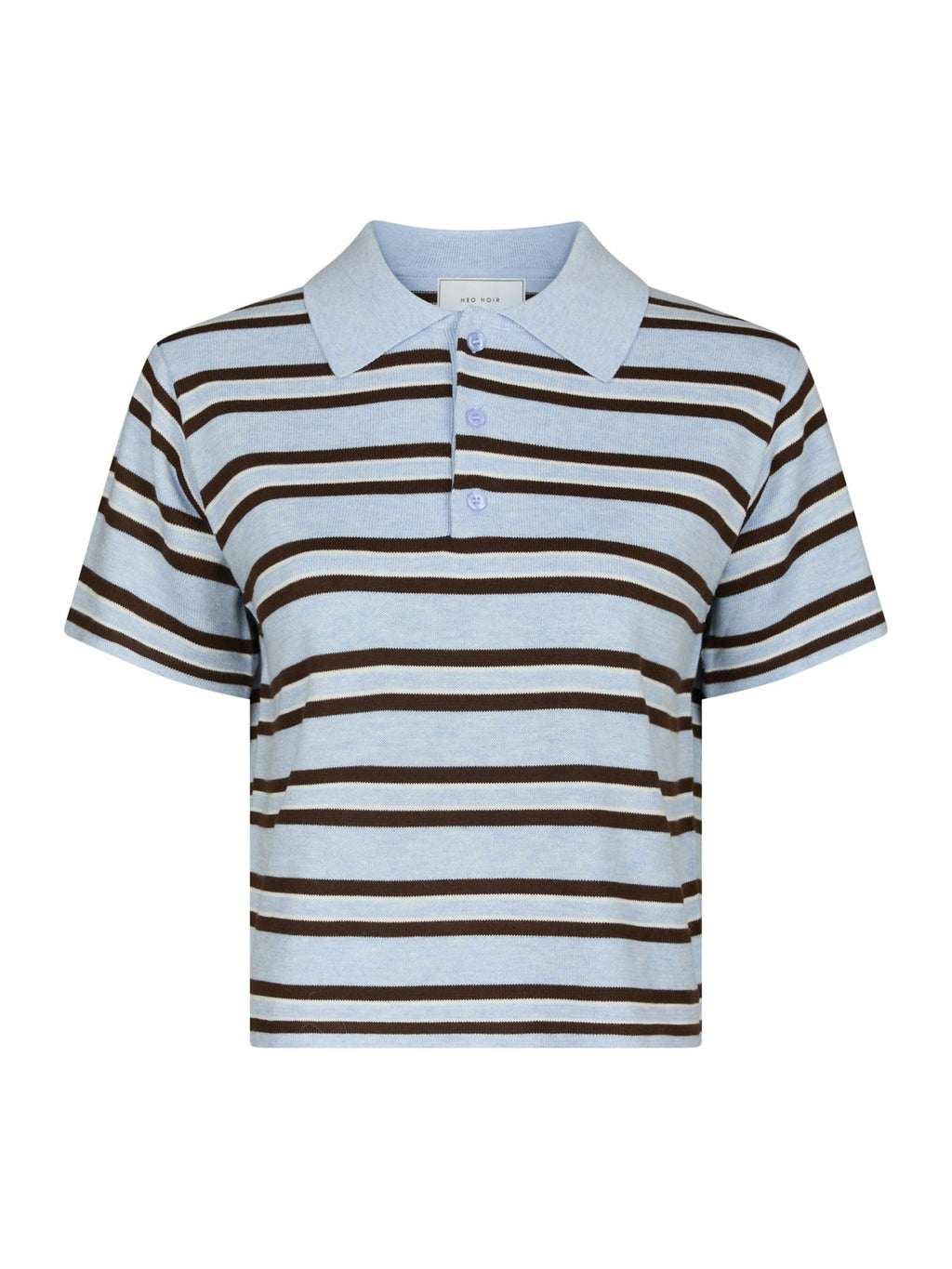 Neo Noir Mulann Polo Knit Blouse Light Blue