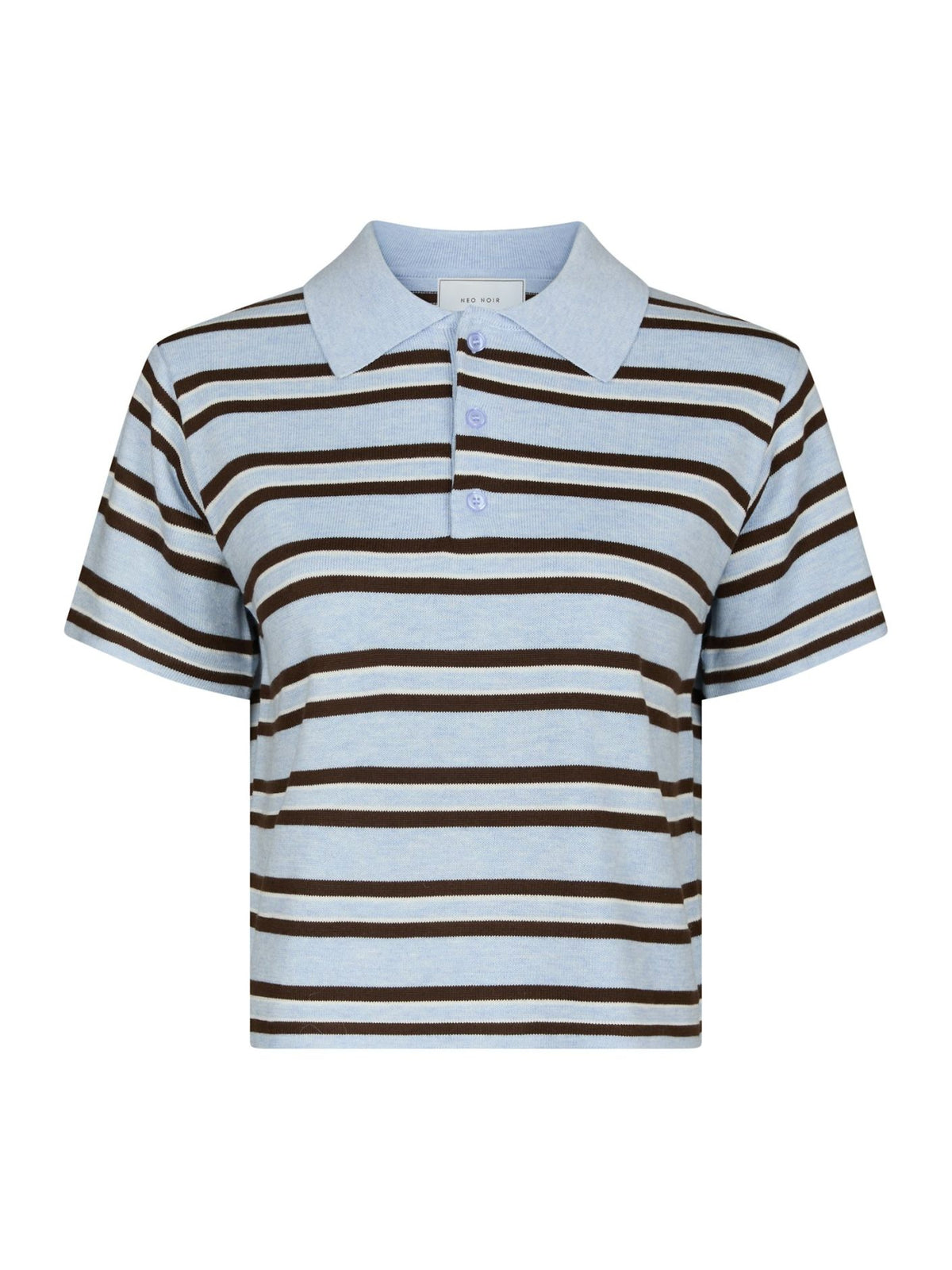 Neo Noir Mulann Polo Knit Blouse Light Blue