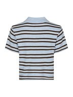 Neo Noir Mulann Polo Knit Blouse Light Blue